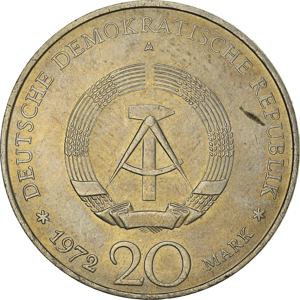 Coin, GERMAN-DEMOCRATIC REPUBLIC, 20 Mark, 1972, Berlin, EF(40-45)