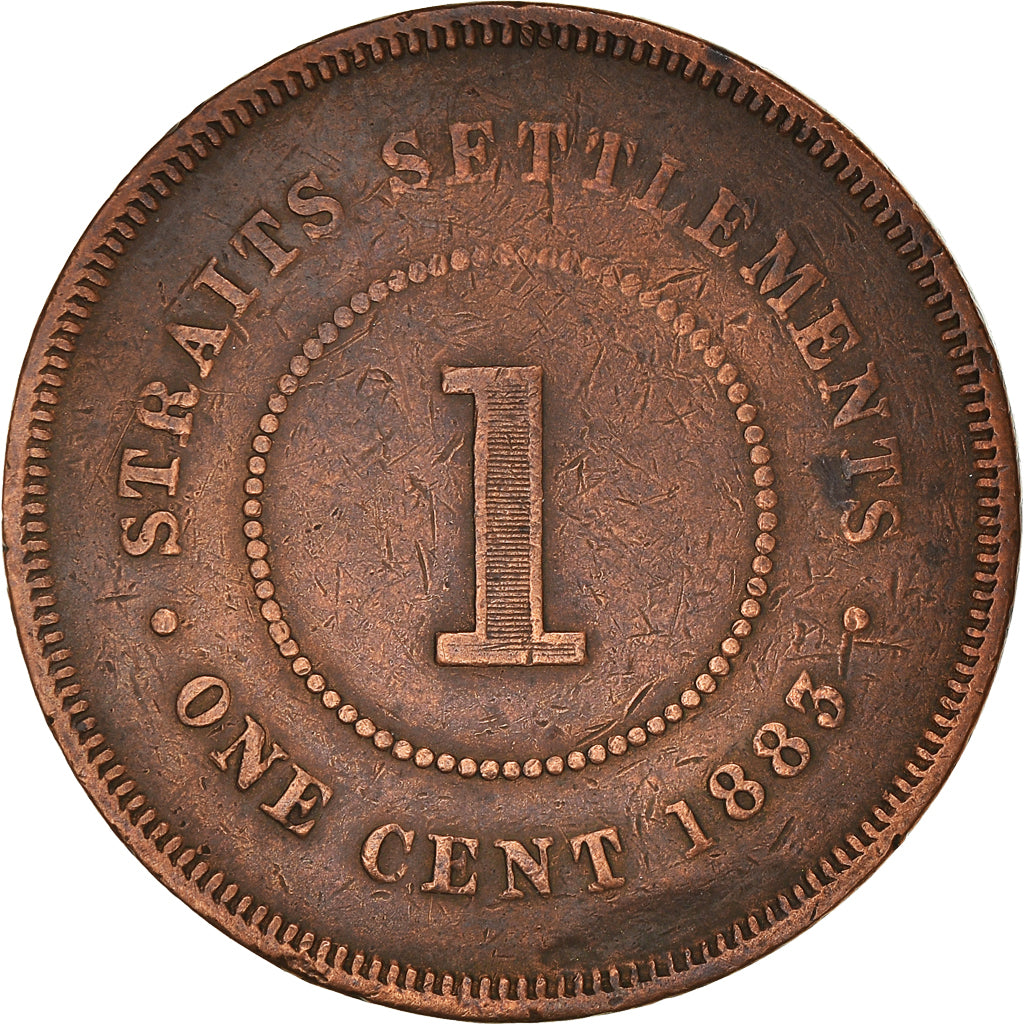 Coin, Straits Settlements, Victoria, Cent, 1883, VF(20-25), Copper, KM:9