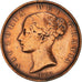 Monnaie, Grande-Bretagne, Victoria, 1/2 Penny, 1853, TB+, Cuivre, KM:726