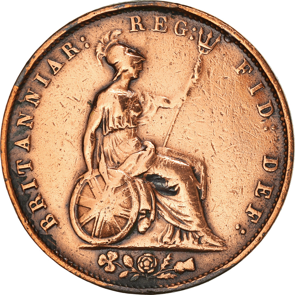 Monnaie, Grande-Bretagne, Victoria, 1/2 Penny, 1853, TB+, Cuivre, KM:726