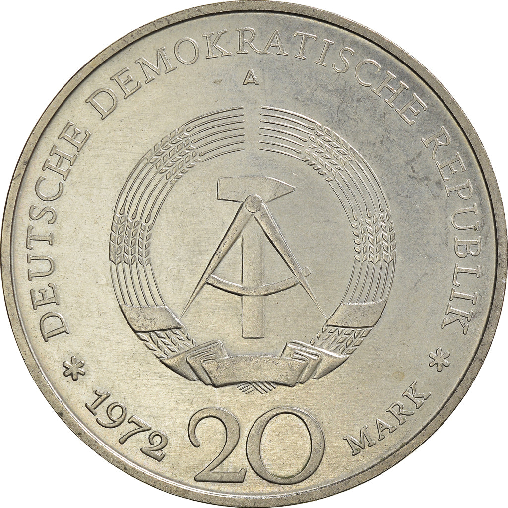 Coin, GERMAN-DEMOCRATIC REPUBLIC, 20 Mark, 1972, Berlin, EF(40-45)