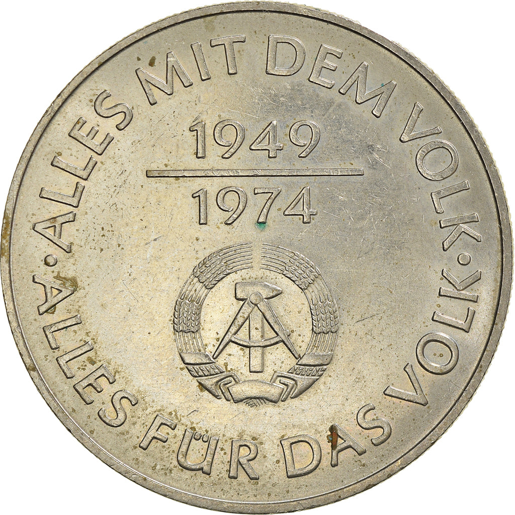 Coin, GERMAN-DEMOCRATIC REPUBLIC, 10 Mark, 1974, Berlin, EF(40-45)
