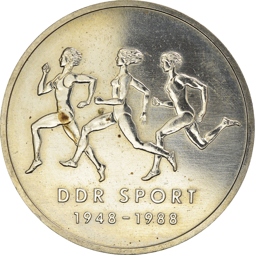 Monnaie, République démocratique allemande, 10 Mark, 1988, Berlin, TTB