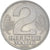Moneda, REPÚBLICA DEMOCRÁTICA ALEMANA, 2 Mark, 1957, Berlin, BC+, Aluminio