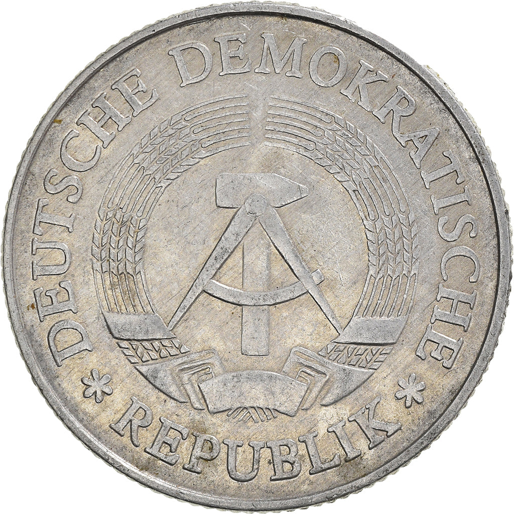 Coin, GERMAN-DEMOCRATIC REPUBLIC, 2 Mark, 1975, Berlin, VF(30-35), Aluminum