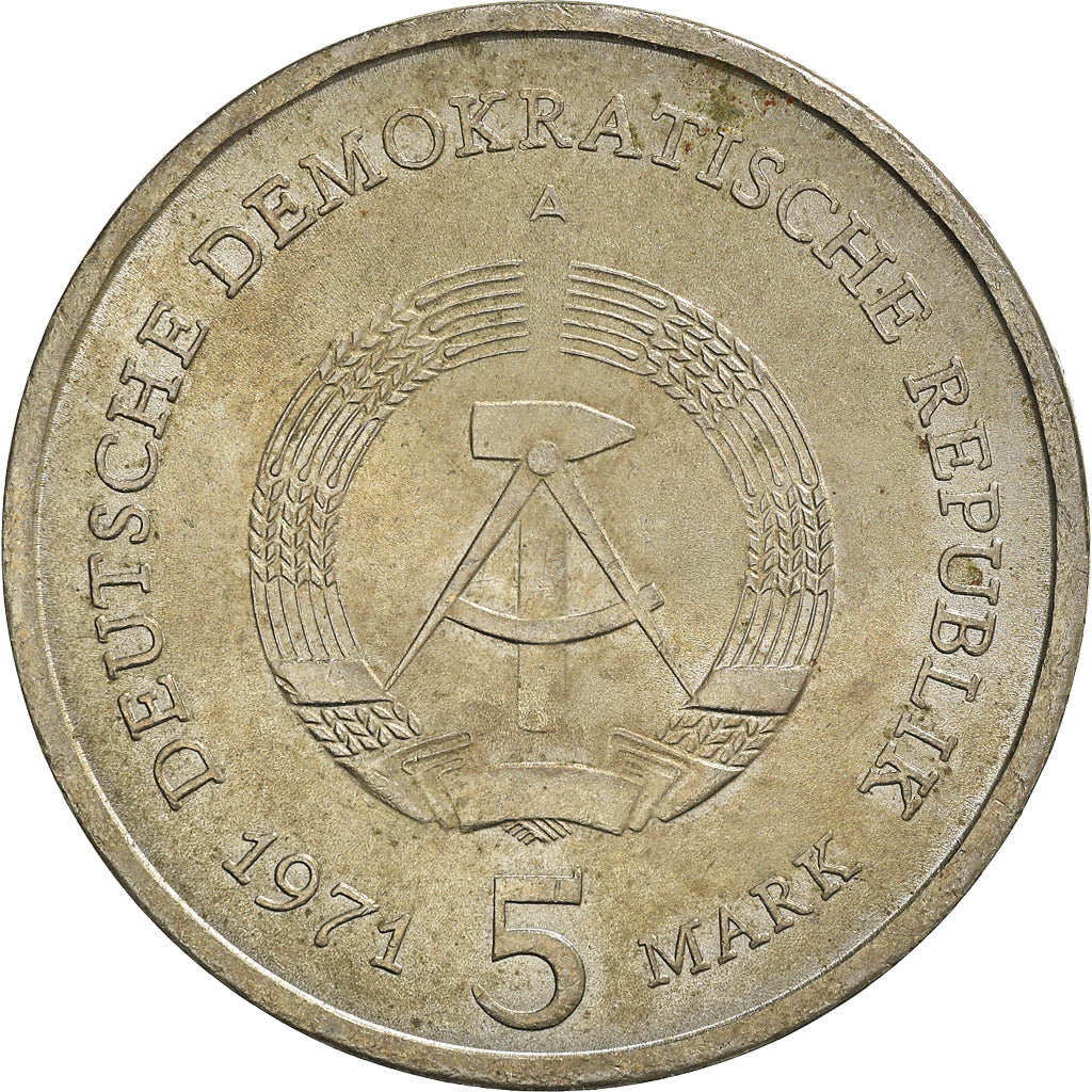 Coin, GERMAN-DEMOCRATIC REPUBLIC, 5 Mark, 1971, Berlin, EF(40-45)