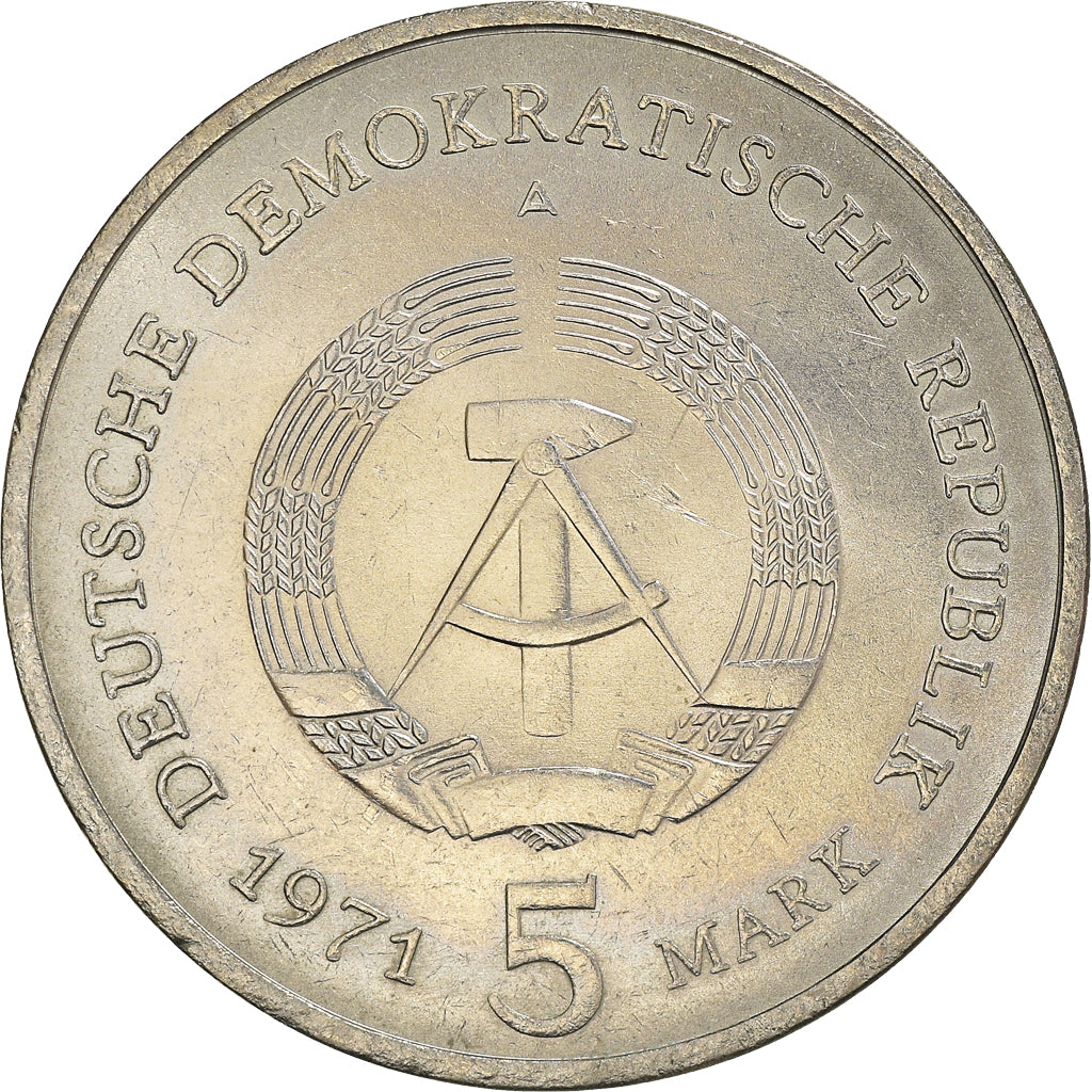Coin, GERMAN-DEMOCRATIC REPUBLIC, 5 Mark, 1971, Berlin, EF(40-45)