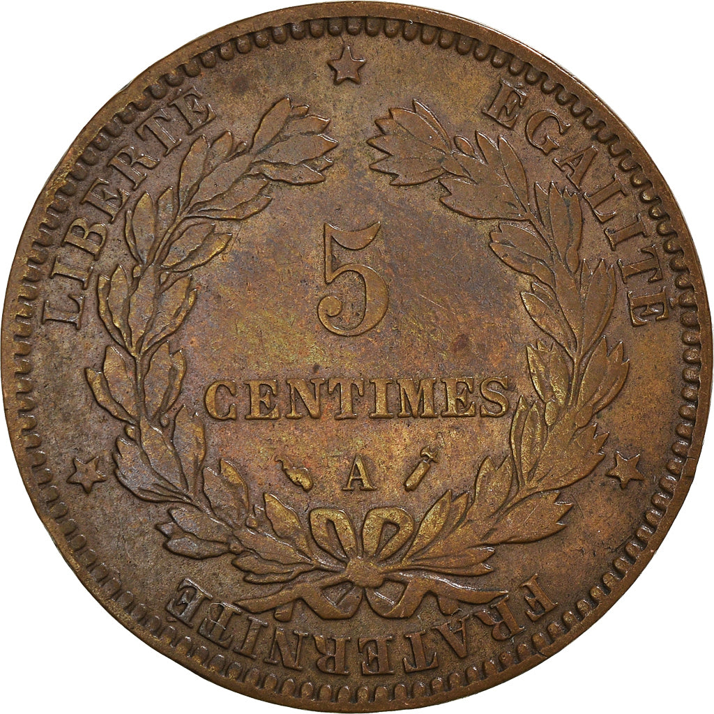 Münze, Frankreich, Cérès, 5 Centimes, 1896, Paris, SS, Bronze, KM:821.1