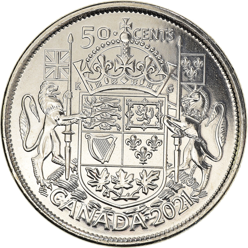 Coin, Canada, Georges VI., 50 Cents, 2021, MS(63), Nickel plated steel, KM:New