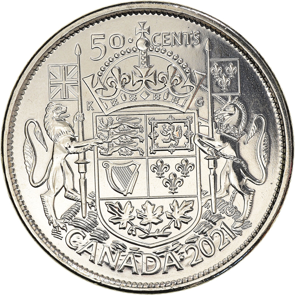 Coin, Canada, Georges VI., 50 Cents, 2021, MS(63), Nickel plated steel, KM:New