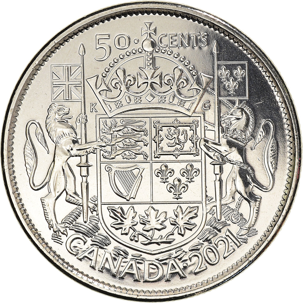 Coin, Canada, Georges VI., 50 Cents, 2021, MS(63), Nickel plated steel, KM:New