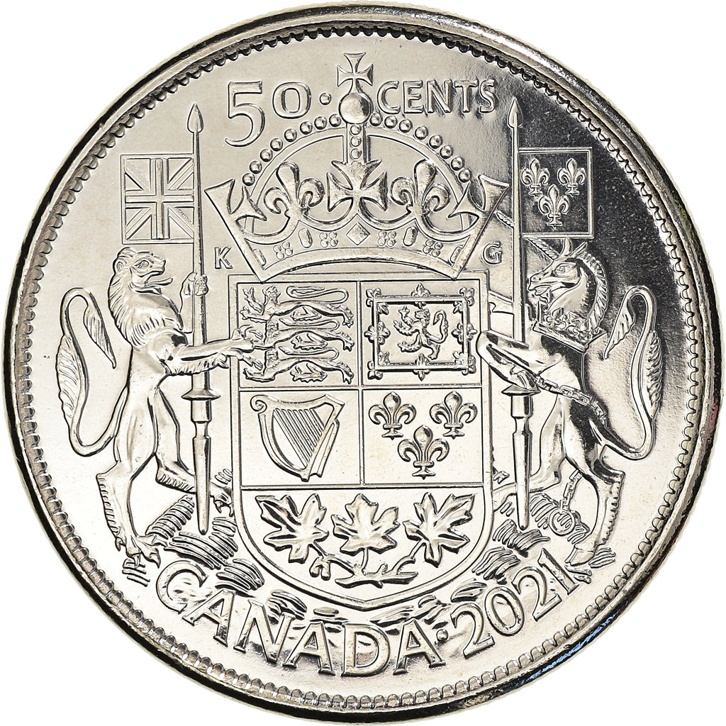 Coin, Canada, Georges VI., 50 Cents, 2021, MS(63), Nickel plated steel, KM:New