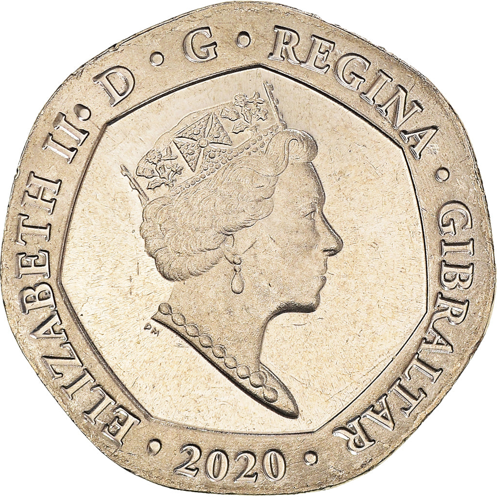 Coin, Gibraltar, Dauphin., 20 Pence, 2020, MS(63), Cupronickel, KM:New
