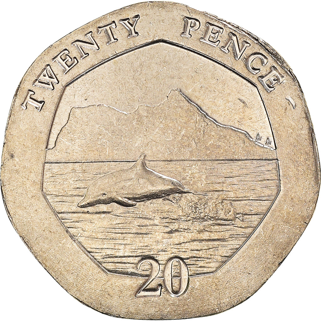Coin, Gibraltar, Dauphin., 20 Pence, 2020, MS(63), Cupronickel, KM:New