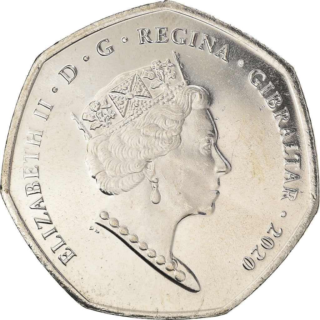 Münze, Gibraltar, Skywalk, 50 Pence, 2020, UNZ, Kupfer-Nickel, KM:New