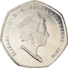 Moneta, Gibraltar, Skywalk, 50 Pence, 2020, MS(63), Miedź-Nikiel, KM:New