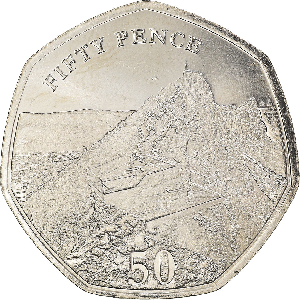 Münze, Gibraltar, Skywalk, 50 Pence, 2020, UNZ, Kupfer-Nickel, KM:New