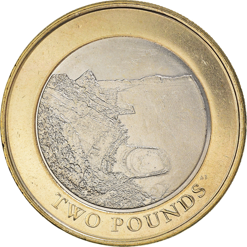 Coin, Gibraltar, Sandy Bay, 2 Pounds, 2020, MS(63), Bimetallic