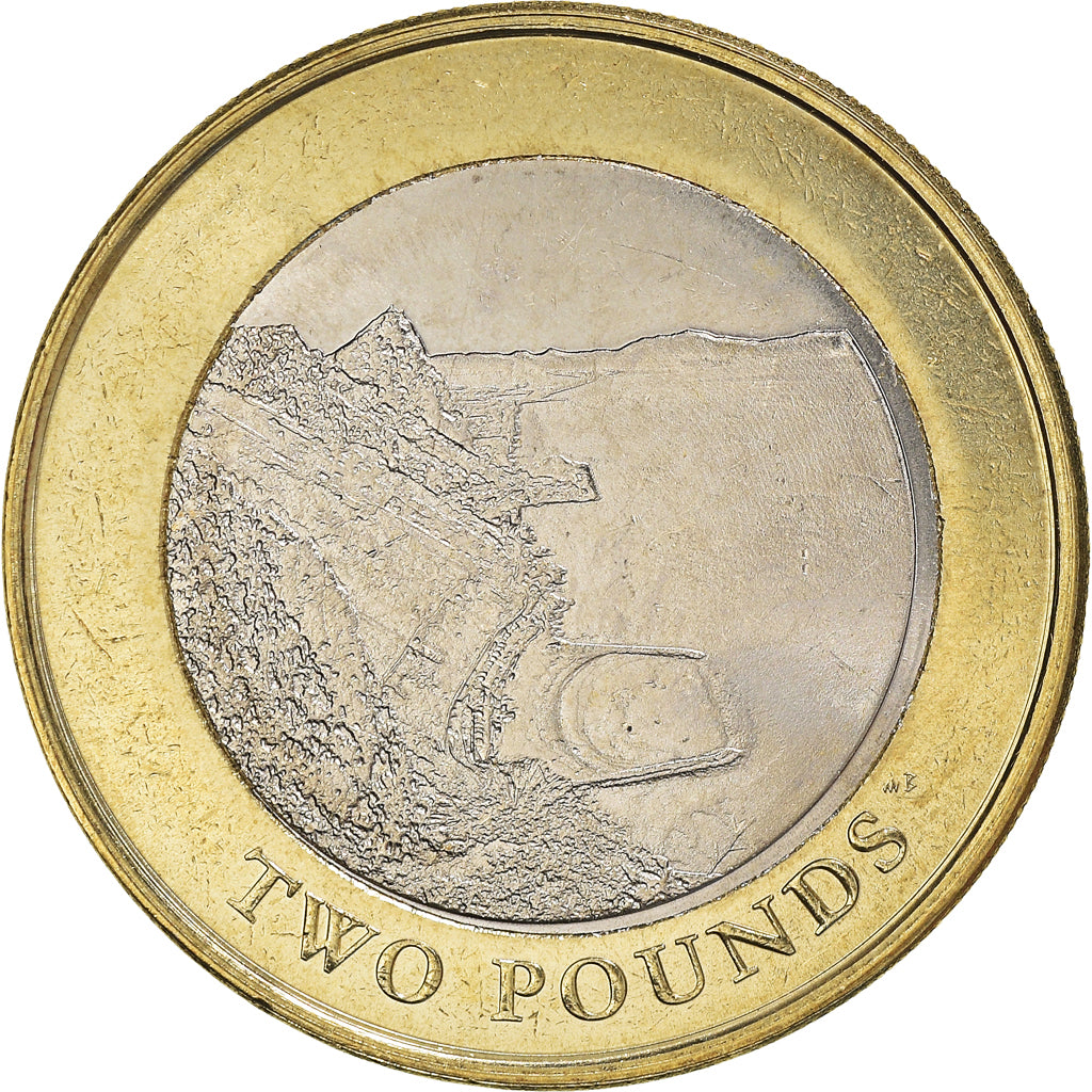 Coin, Gibraltar, Sandy Bay, 2 Pounds, 2020, MS(63), Bimetallic