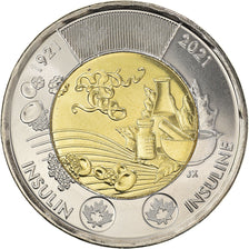 Coin, Canada, Découverte de l'insuline, 2 Dollars, 2021, MS(63), Bi-Metallic
