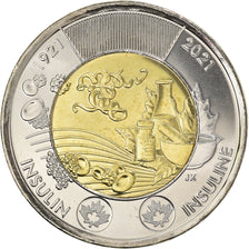 Coin, Canada, Découverte de l'insuline, 2 Dollars, 2021, MS(63), Bi-Metallic