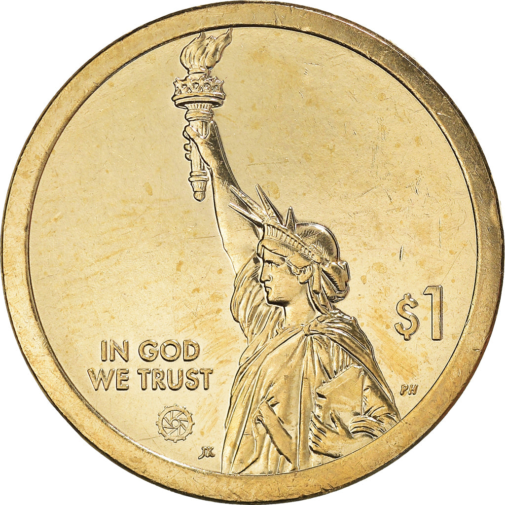 Coin, United States, Dollar, 2021, Denver, NEW HAMPSHIRE, MS(63), Zing Manganese