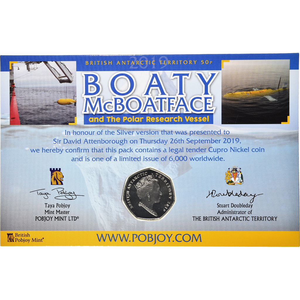 Coin, Great Britain, Boaty McBoatface, 50 Pence, 2019, BU.Colorisée, MS(65-70)