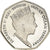 Coin, British Indian Ocean, Emperor Angelfish, 50 Pence, 2021, FDC.colorisée.