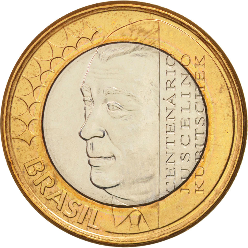 Moneta, Brasile, Real, 2002, Rio de Janeiro, SPL-, Bi-metallico, KM:656