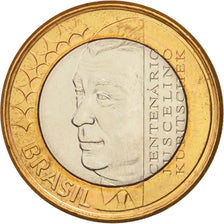 Moneta, Brasile, Real, 2002, Rio de Janeiro, SPL-, Bi-metallico, KM:656