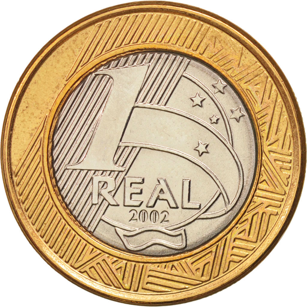 Moneta, Brasile, Real, 2002, Rio de Janeiro, SPL-, Bi-metallico, KM:656