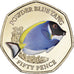 Moeda, British Indian Ocean, Powder Blue Tang., 50 Pence, 2021, FDC.colorisée.