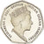 Coin, British Indian Ocean, Powder Blue Tang., 50 Pence, 2021, FDC.colorisée.