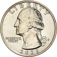 Coin, United States, Quarter, 2021, Denver, MS(63), Copper-Nickel Clad Copper