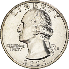 Coin, United States, Quarter, 2021, Denver, MS(63), Copper-Nickel Clad Copper