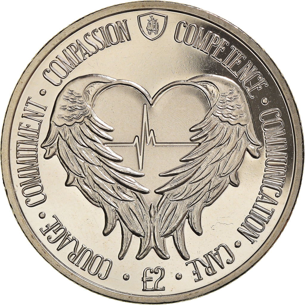 Coin, South Georgia and the South Sandwich Islands, Angel's wings, 2 Pounds
