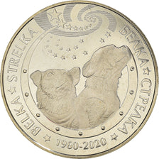 Moneta, Kazakistan, chiens dans l'espace Belka et Strelka., 100 Tenge, 2020