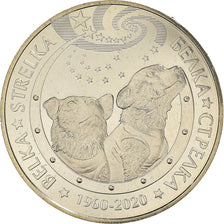 Münze, Kasachstan, chiens dans l'espace Belka et Strelka., 100 Tenge, 2020