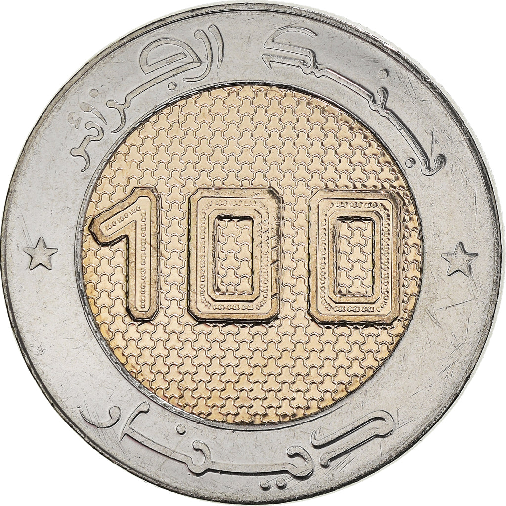 Coin, Algeria, Satellite, 100 Dinars, 2019, MS(63), Bi-Metallic, KM:141