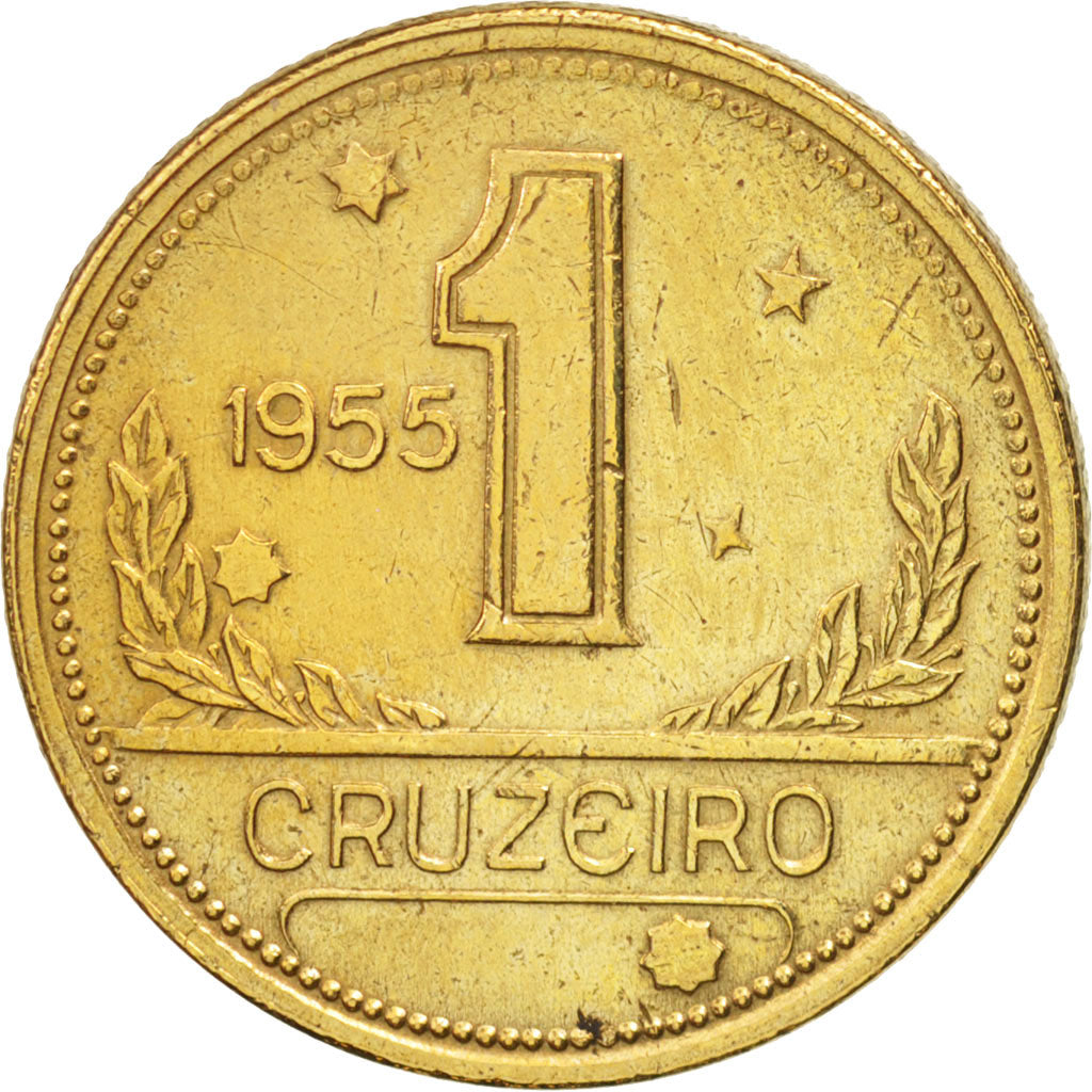 Brazil, Cruzeiro, 1955, EF(40-45), Aluminum-Bronze, KM:558