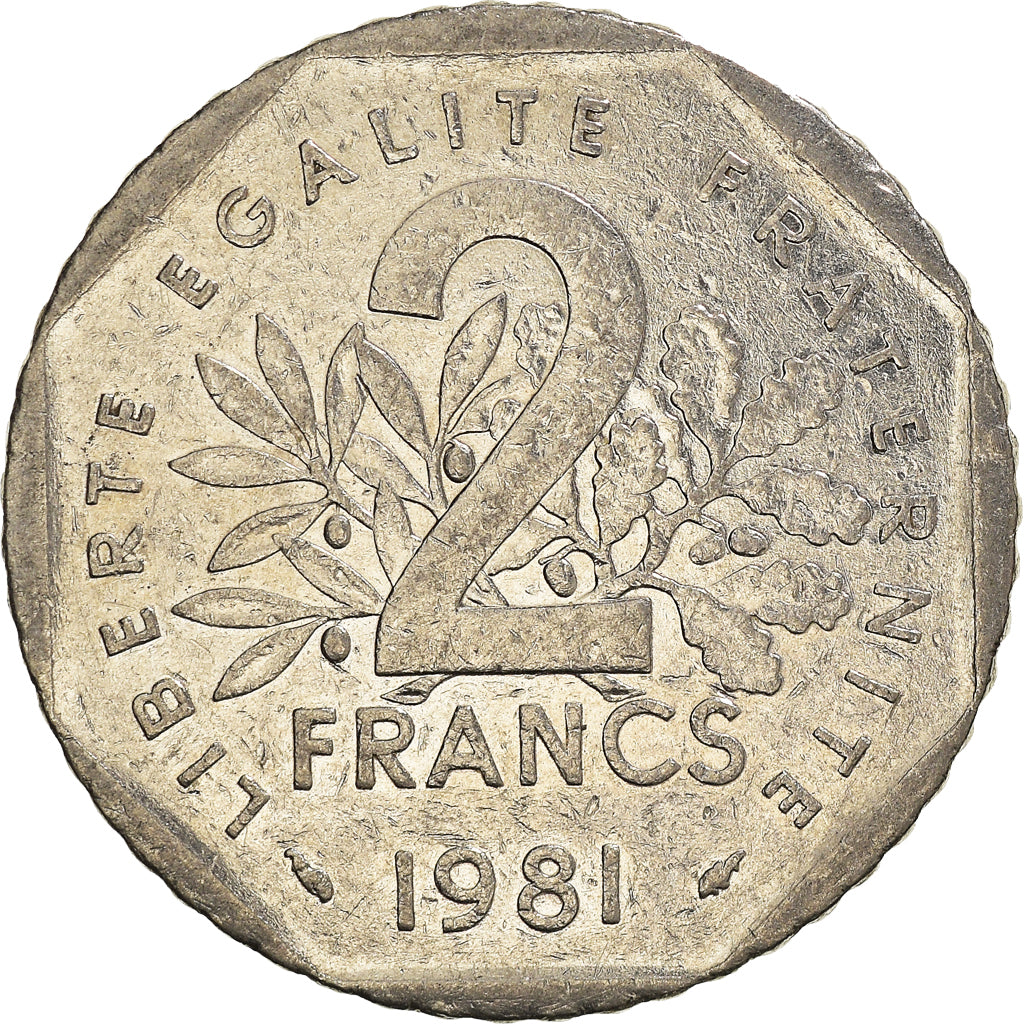Coin, France, Semeuse, 2 Francs, 1981, VF(20-25), Nickel, KM:942.1, Gadoury:547