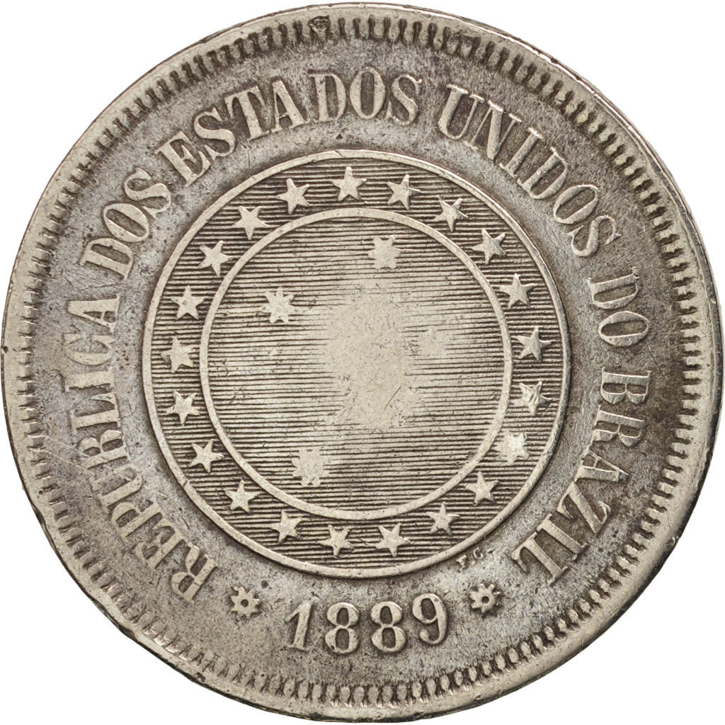 Brasilien, 100 Reis, 1889, VF(20-25), Copper-nickel, KM:492