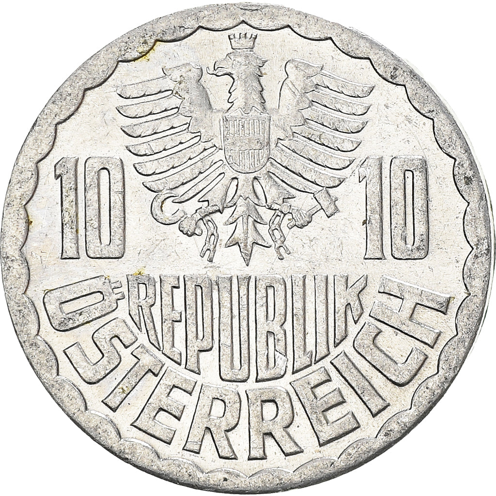 Coin, Austria, 10 Groschen, 1981, Vienna, AU(50-53), Aluminum, KM:2878