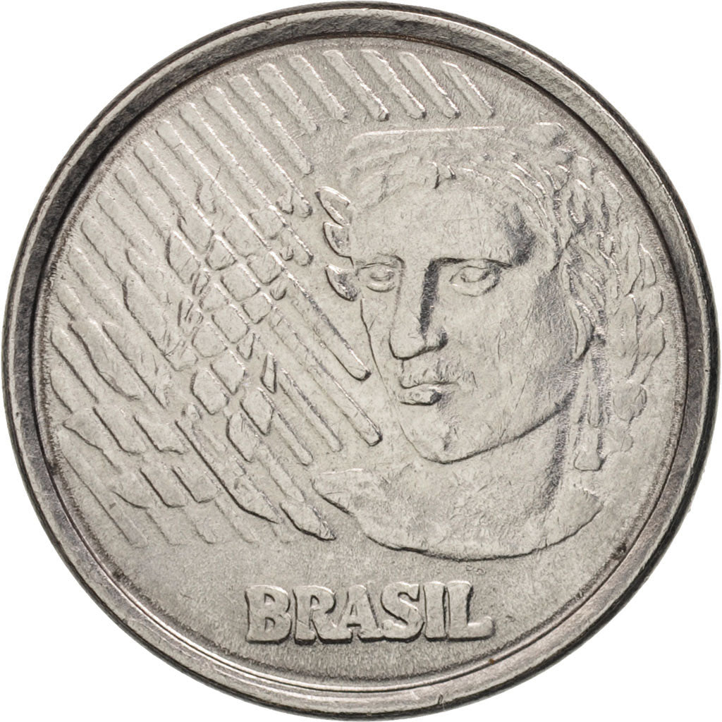 Brazil, 50 Centavos, 1994, AU(55-58), Stainless Steel, KM:635