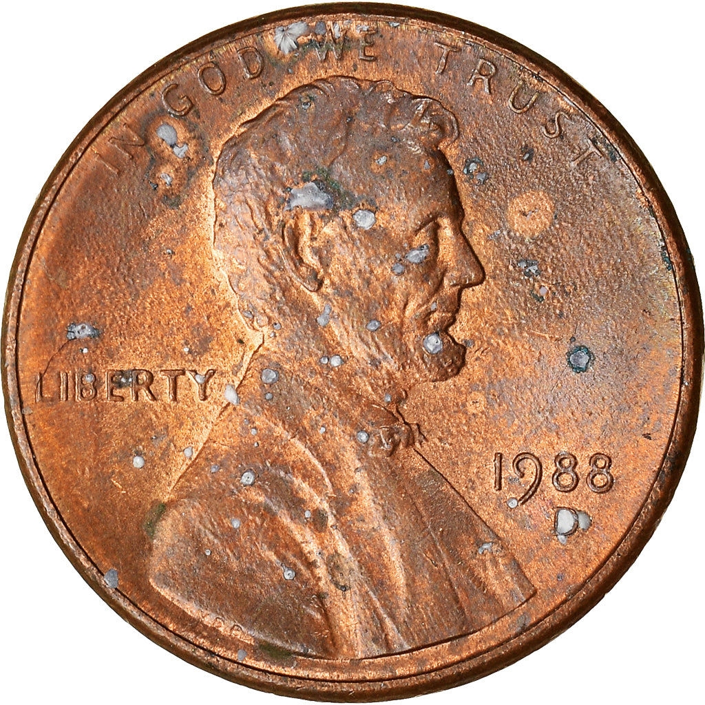 Münze, Vereinigte Staaten, Lincoln Cent, Cent, 1988, U.S. Mint, Denver, S+