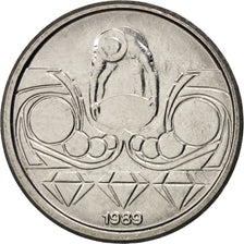 Coin, Brazil, 10 Centavos, 1989, MS(63), Stainless Steel, KM:613