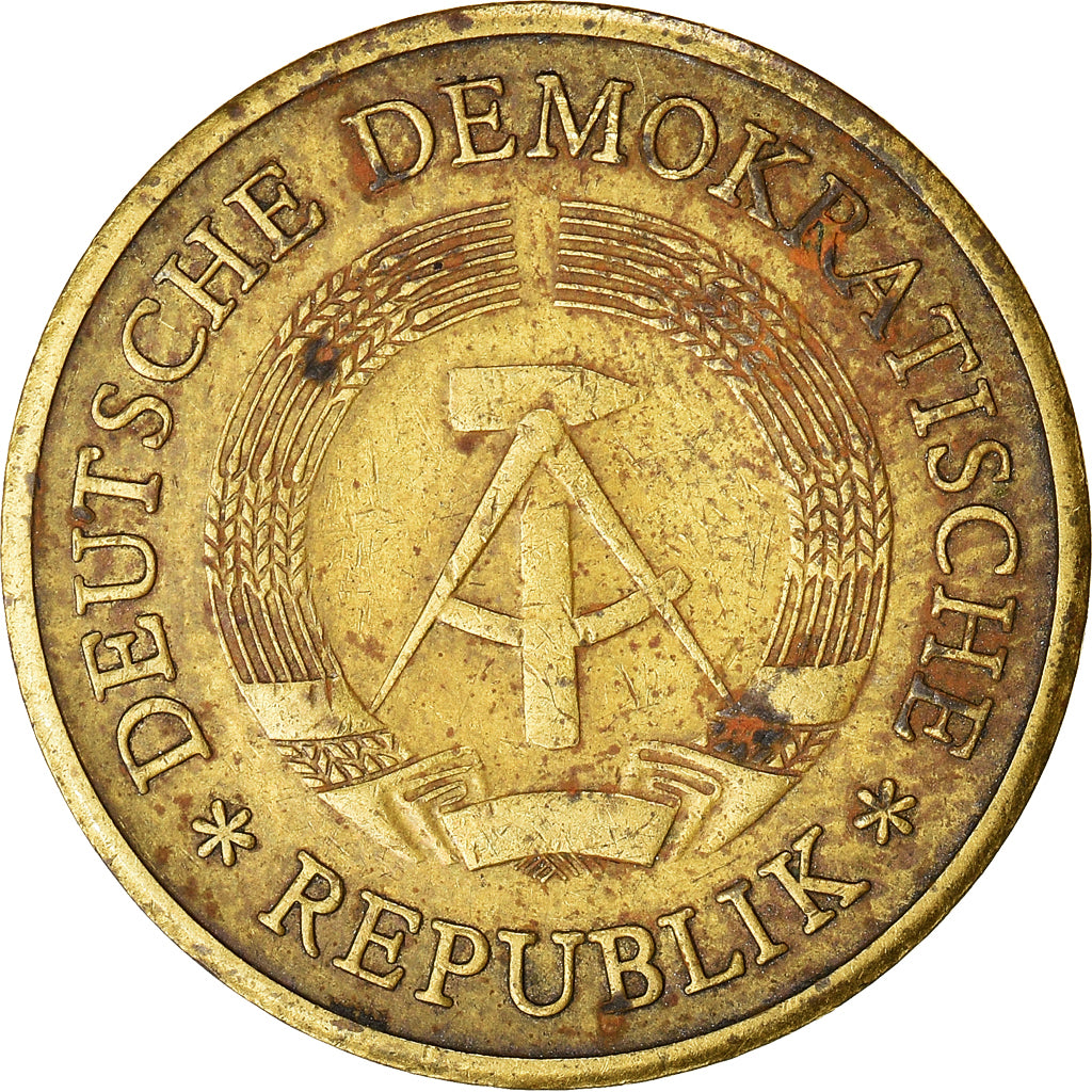 Coin, GERMAN-DEMOCRATIC REPUBLIC, 20 Pfennig, 1972, Berlin, VF(20-25), Brass