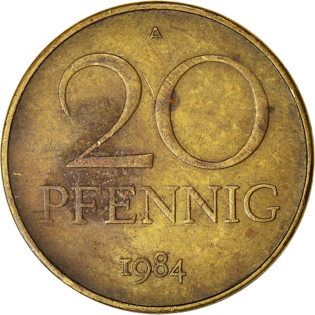 Moeda, ALEMANHA - REPÚBLICA DEMOCRÁTICA, 20 Pfennig, 1984, Berlin, VF(20-25)