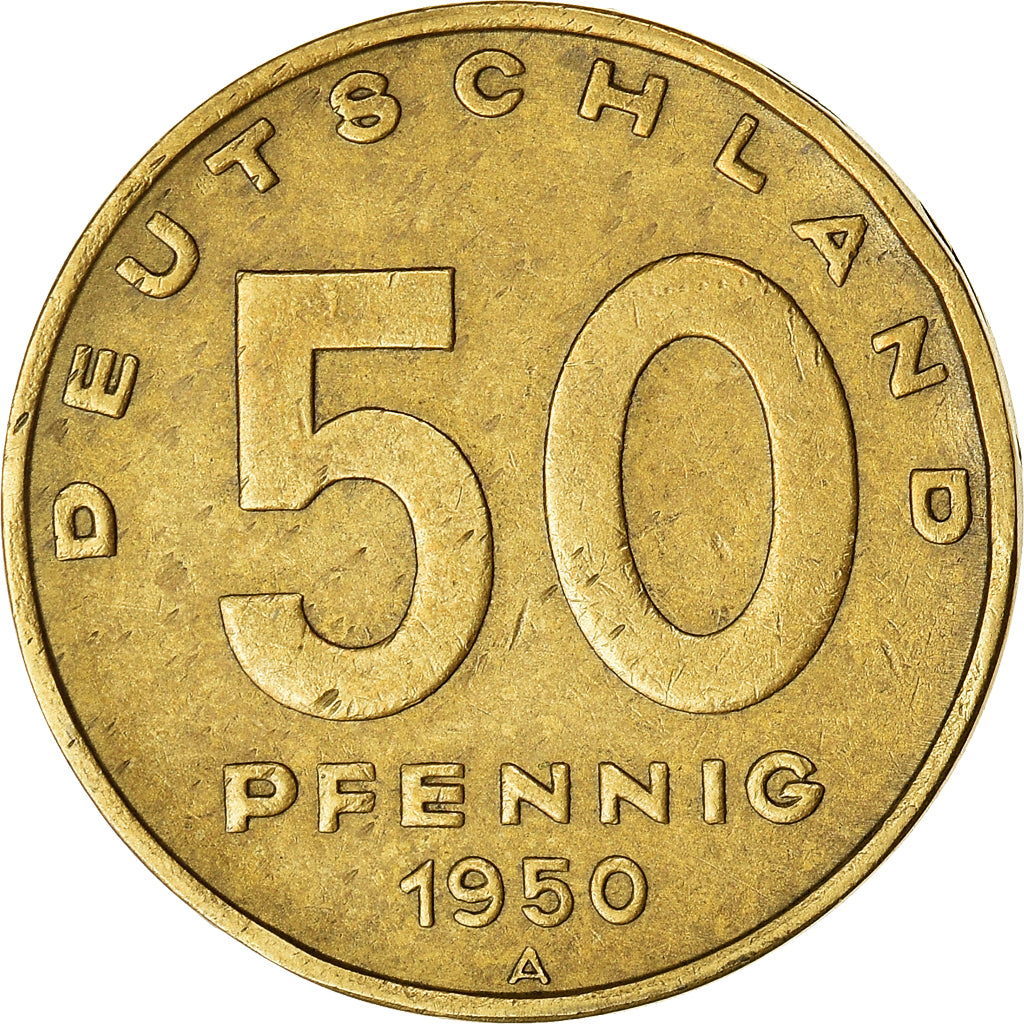 Coin, GERMAN-DEMOCRATIC REPUBLIC, 50 Pfennig, 1950, Berlin, EF(40-45)