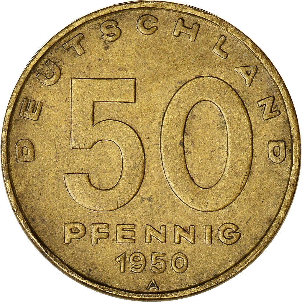 Coin, GERMAN-DEMOCRATIC REPUBLIC, 50 Pfennig, 1950, Berlin, VF(20-25)